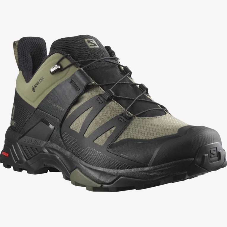 Tênis De Caminhada Salomon X Ultra 4 Wide GTX Masculino Pretas Verde Oliva | PT T80261